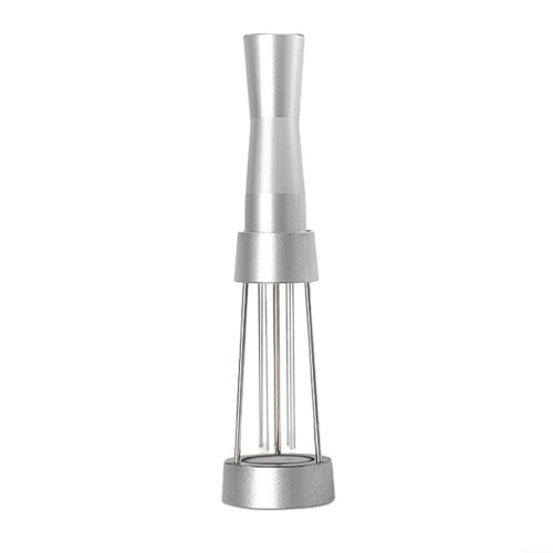 Coffee Distribution Tool with Eight Needle Espresso Stirrer, Stainless Steel and ABS Handle, Silver Base