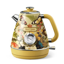 Hazel Quinn Retro Electric Kettle - 1.7L, 2200W Fast Boiling, All Stainless Steel Interior, Cordless, BPA-Free, Auto Shut-Off, Fast Boiling for Tea &