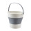 Collapsible Bucket with Handle Portable Folding-White gray 1