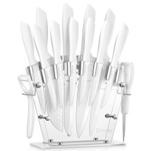 Knife Set, D.Perlla 16 PCS High Carbon Stainless Steel Kitchen Knife Set, Non Slip Handle, Sharp Knife, Rust and Corrosion Resistant, with Acrylic