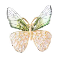 Broche papillon en strass et cristal pour femme, broches papillon colorées, broches de revers tendance avec animaux de dessin animé, corsage