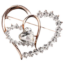 Broche corsage florale charmante, épingle à perles de cristal au design unique ornée de strass, accessoire de mode en alliage de haute qualité,