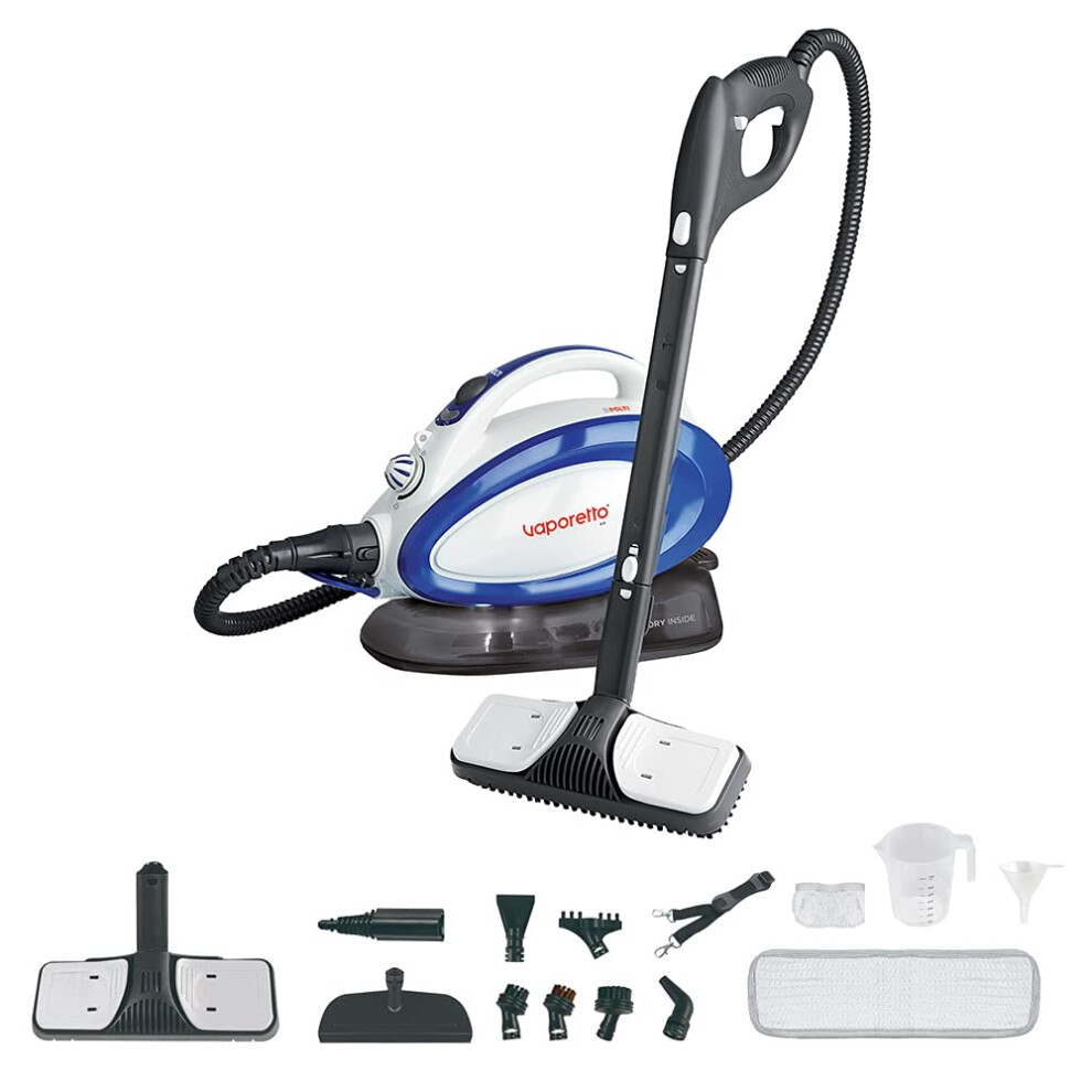 New Polti Vaporetto Go Steam Cleaner, 3.5 Bar, 0.75 L Tank, 14 Accessories Ptgb0049