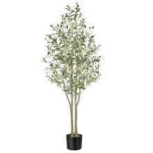 Alupssuc 5FT Artificial Olive Tree, Fake Olive Tree with Lifelike Leaves, Faux Tall Plant Indoor Outdoor for Home Living Room Bedroom Balcony Corner