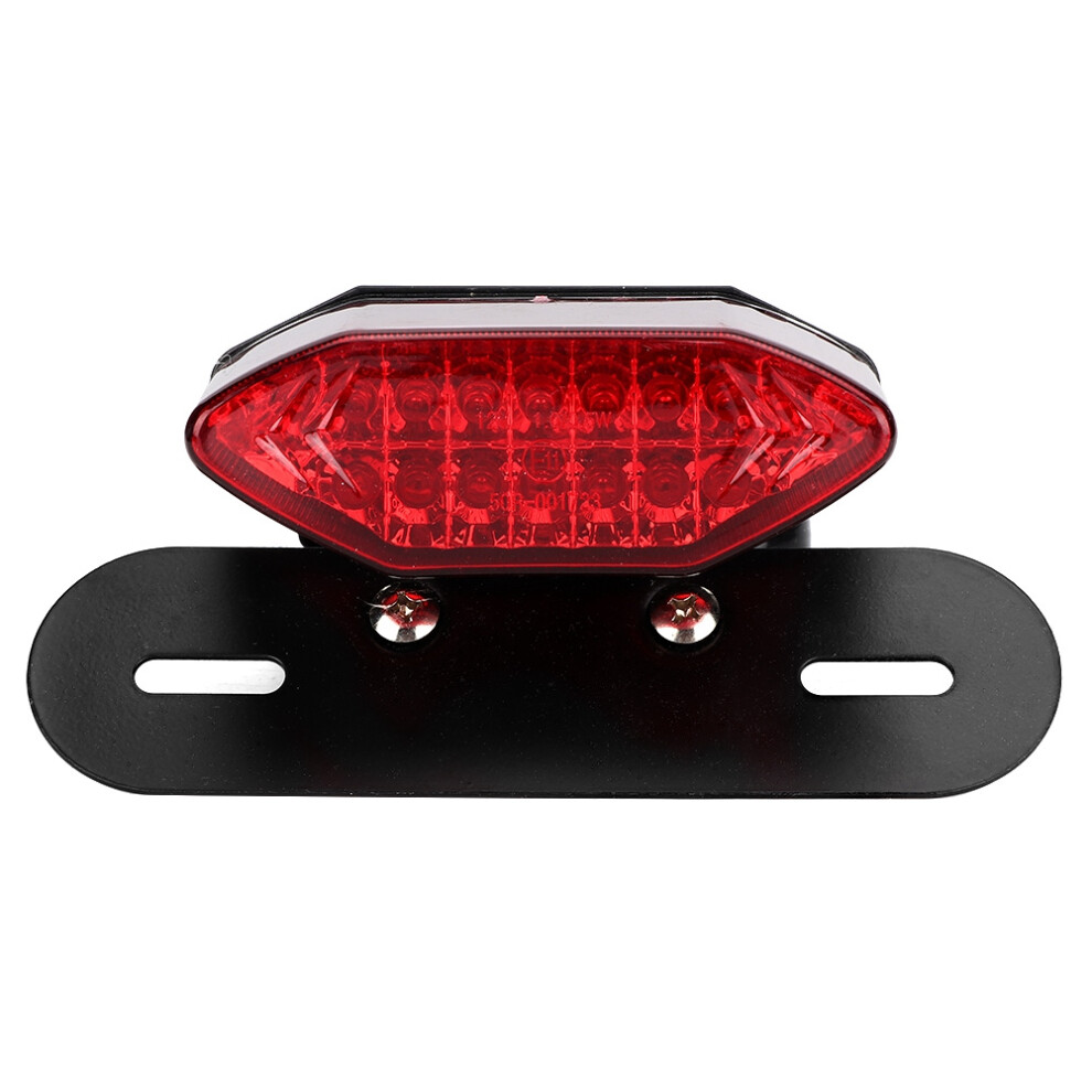 Integrated Running Brake Stop For Motorcycle Tail Assembly With Turn Signal And License Plate Bracket Lamp, Universal Fitment With Light 9433291559017