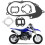 Engine Gasket Kit for Yamaha PW50, Clutch Crankcase Case Right Side Cover Gasket Replacement Set, Durable Engine Seal with High Quality Material for 5