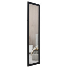Home Selections Wooden Full Length Wall Mounted Mirror - Black - 35x110cm