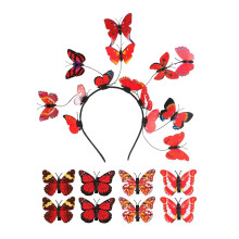 Flexibele vlinderhoofdtooi voor vrouwen, lichtgewicht monarchvlinderhoofdtooi met bohemian elegantie, comfortabel om te dragen voor een tuinbruiloft.