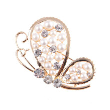 Broches de insetos com cristais para mulheres, broche de abelha com tema de insetos e detalhes em pérola e concha, broches de joias vintage com