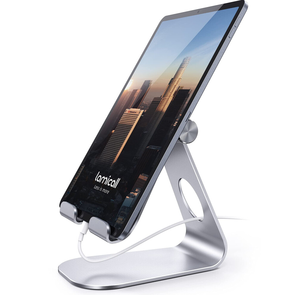 Lamicall Tablet Stand, Adjustable Tablet Holder - Desktop Stand Dock Compatible With New Ipad 2024 Pro 9.7, 10.5, 11, 12.9, 13, Air Mini 2 3 4 5 6, 5051222481837