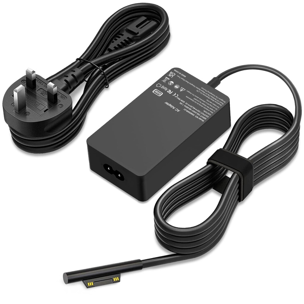 Photos - Other for Computer GBMGLRY 65W Laptop Charger Compatible With Microsoft Surface Laptop 6, 5, 4, 3, 2, 1, Pro 10, 9, 8, 7+, 7, 6, 5, 4, 3, X Boo