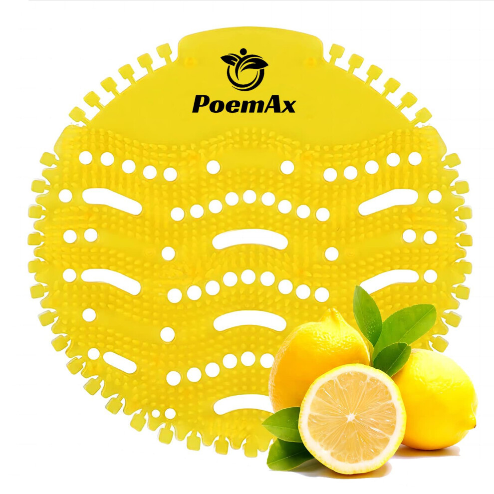 Poemax 10 Pack Urinal Screen Deodorizer Mats, Long Bristle Anti-Splash Anti-Clogging Urinal Mats Scented Lasting Odor Freshener Urinal Cake ?Ideal For