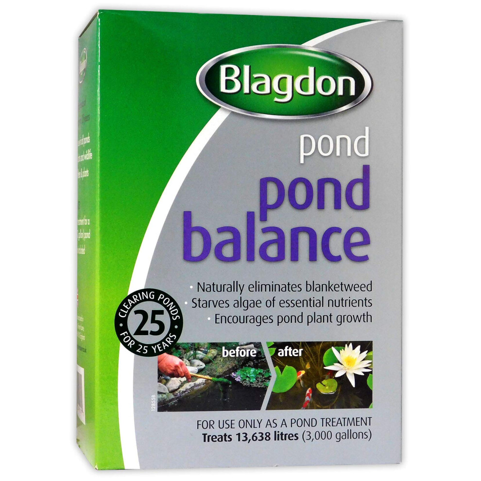 New Blagdon Pond Balance, Clears Blanketweed & Algae, Encourages Plant Growth, L, 1.56Kg, Treats 13,638L Of Pond Water 2717