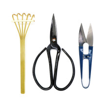 Kebinfen? Bonsai Tree Pruning Trimming Tool Kit - Pruning Scissors, Bonsai Scissors for Bud & Leaves Trimmer, Bamboo Rake - Set of 3