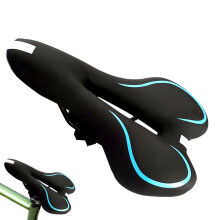 Saddle for Bike Silicone Wide Bike Seat Cushion Waterproof Ventilated Cycle Saddle Reflective Strip
