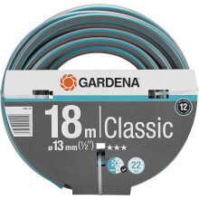 Gardena Classic Hose 13 mm (1/2 inch), 18 m: Universal Garden Hose Made of Sturdy Cross Fabric, 22 bar Bursting Pressure, UV and Frost-Resistant,