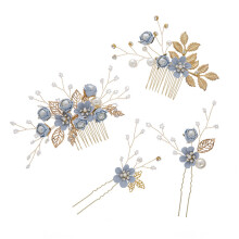 Accessori per capelli a forma di foglia delicati per fermagli per capelli da sposa, copricapi da sposa per matrimoni, copricapi floreali, gioielli