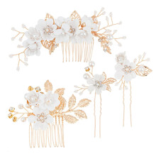 Accessoires de cheveux délicats en forme de feuilles pour la mariée, pinces à cheveux, ornements de tête floraux pour le mariage, bijoux de