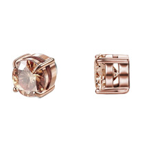 Sparkling Magnetic Stud Earrings For Sensitive Ears, Hypoallergenic Cubic Zirconia Stud Earrings With 24K Gold Plated Finish, Non Piercing Earrings Fo