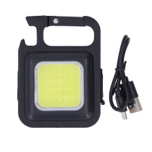 Lampe torche rechargeable avec batterie au lithium intégrée, 4 modes d'éclairage, mini lampe LED COB en aluminium durable, format compact,