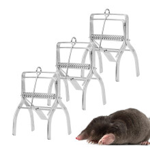 REPELEM Claw Mole Trap Reusable Mole Traps, Rust-Free Garden Protection Humane Vole & Mole Killer, Powerful Mole Deterrent | Large, Pack of 3