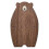 Wooden Board Cutting Board Cute Bear-shaped Bread Tray Black Walnut Kitchen Board,brown 1