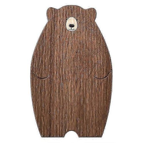 Wooden Board Cutting Board Cute Bear-shaped Bread Tray Black Walnut Kitchen Board,brown