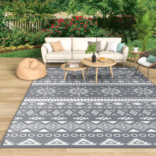 MOKANI Outdoor Rug for Patio Waterproof, Reversible Garden Rugs 120x180 cm, Large Plastic Carpet, Lightweight Foldable Boho Area Mats, UV Resistant