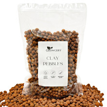 Growcery Premium Clay Pebbles For Plants: Multipurpose Growing Medium for Gardens, Hydroponics, and Green Roofs, Pots Drainage, Orchids, Terrariums,