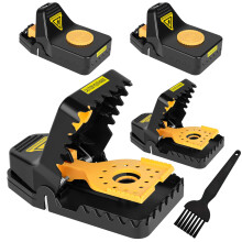 Rat Traps, 4 Pack Super Heavy Duty Instant Kill Traps,Reusable Humane Rat Traps for Mouse Rat Chipmunk,High Sensitive Mice Snap Trap for Indoors and