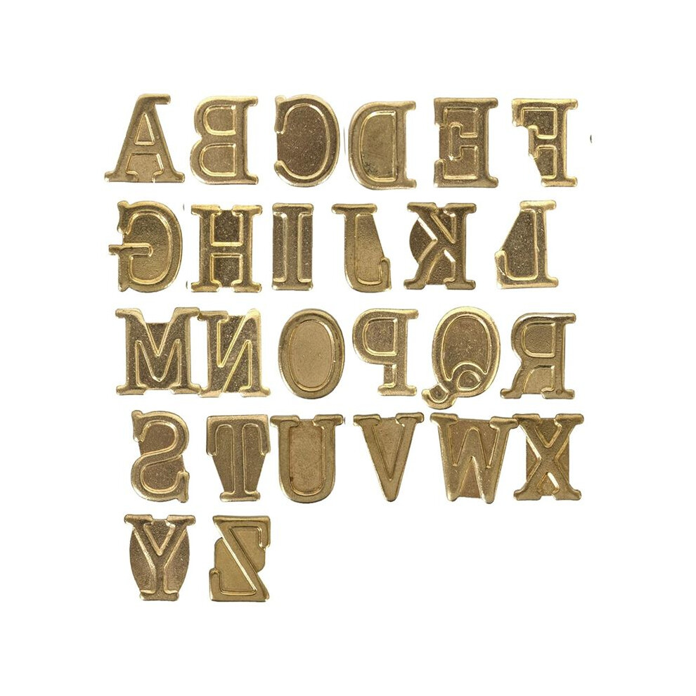 26pcs Hot-Stamps Uppercase Alphabet Set for Branding and Personalization of Wood, Leather, and Other Surfaces