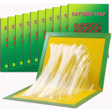 Multi-Use Boards Sticky Trap Pads - 10 Pack Large Extra Strong Board Sticky Trap Pad for Multiple Insects in Indoor Outdoor Home Kitchen Garden