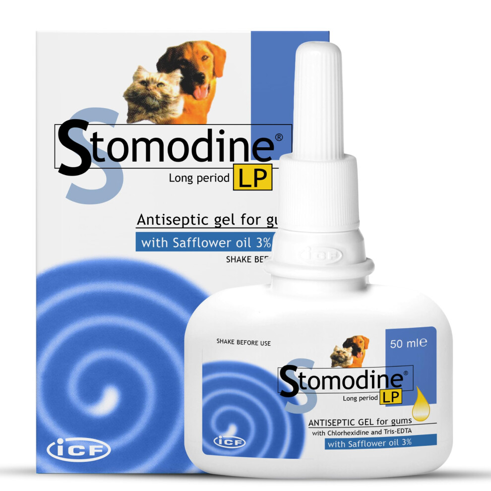 Icf Stomodine Long Period Cat & Dog Toothpaste Gel For Pets' Oral Hygiene Gum Health Bad Breath Meat Flavoured - 50 Ml