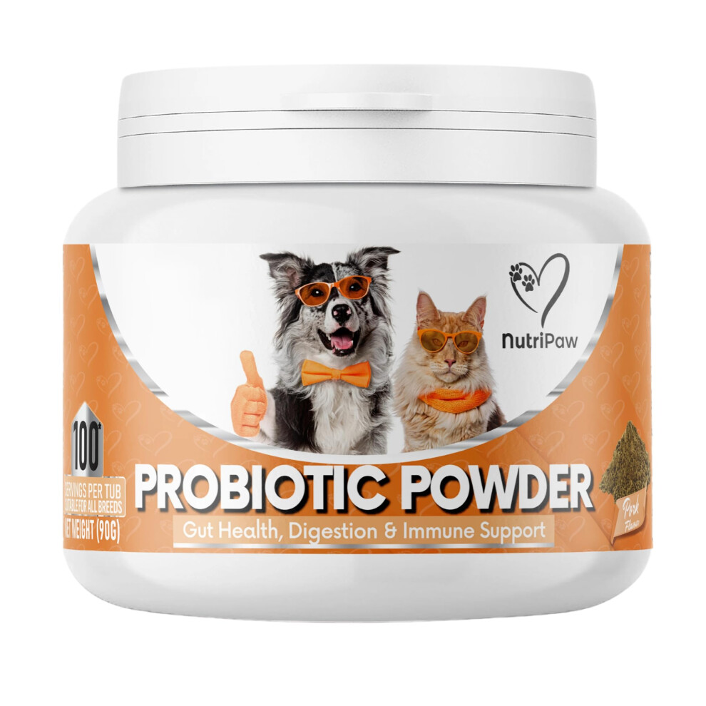New Nutripaw Pre, Pro & Postbiotic Powder - Supports Gut Health, Sensitive Stomachs, Anal Glands, Scooting, Loose Stools, Tear Stains - Made For Cats & Nutripaw Probiotic Powder
