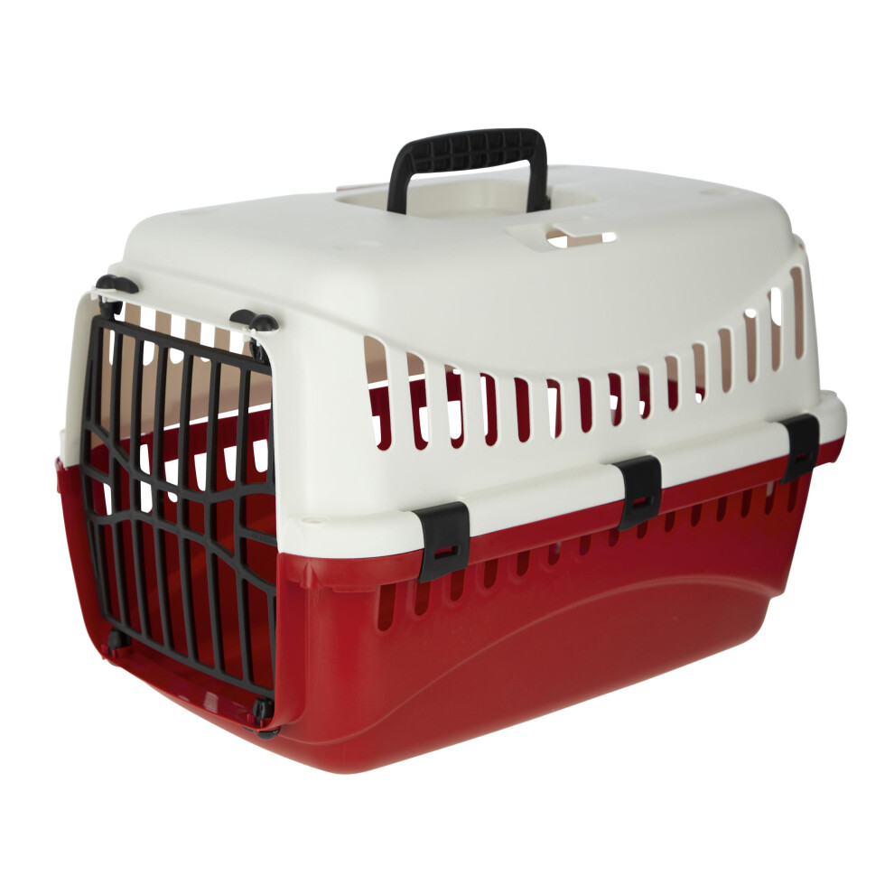 Kerbl Transport Box Expedion With Plastic Door, 45 X 30 X 30 Cm, Creme/ Bordeaux Kerbl Pet