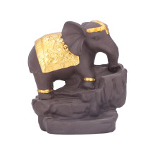 Bruciatore di incenso a cascata in ceramica fatto a mano con sabbia viola, porta incenso dal design unico, ornamento decorativo per la casa, ausilio