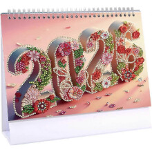 (C) 2026 DIY Diamond Painting Desk Calendar - Creative Monthly Flip Calendar with To-Do List, Diamond Art Kit Included, Perfect Office & Home Decor