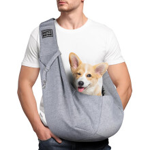 Adiwo Puppy Carrier - Reversible Hands-free Dog Carry Sling for Small & Medium Dogs & Cats, Soft & Comfortable, Adjustable Dog Carrier Bag Shoulder