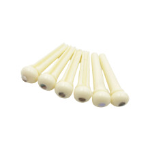 6Pcs Acoustic Guitar Bridge Pins-White colored shell