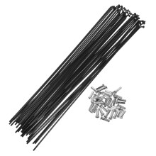 Mountain Bike Spokes 14G JBend 260mm Steel, 36 Nipples Included, Trekking and City Bikes Compatible