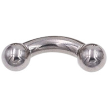 Gebogen barbell piercing sieraden, inwendig schroefdraad monster screwball ringen 316L chirurgisch staal body sieraden voor oren, lippen en