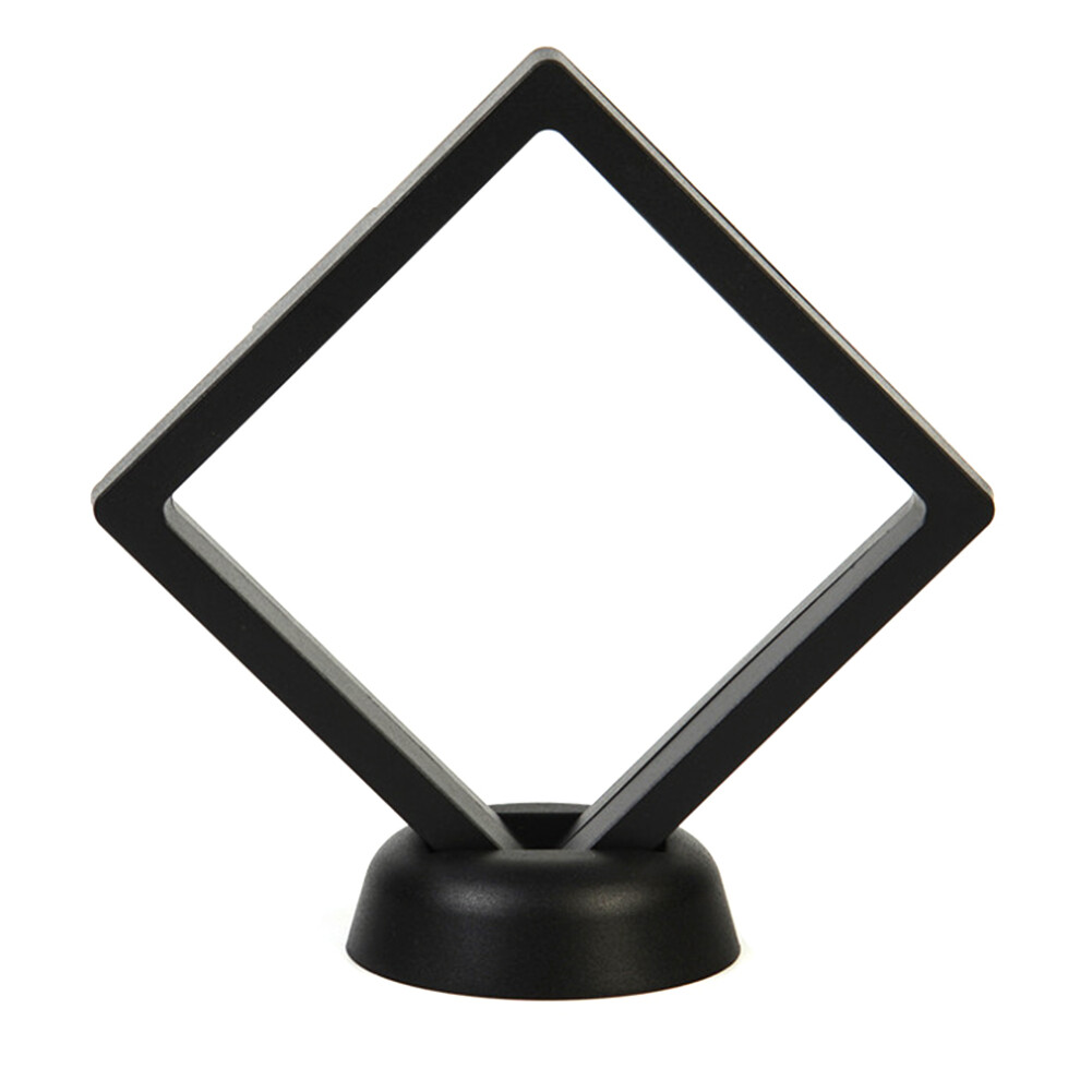 Floating Frame Holder For Challenge Coin And Medallion, 3D Floating Display Case With Reusable Elastic Suspension, Transparent Flexible Membranes For 9324029878626