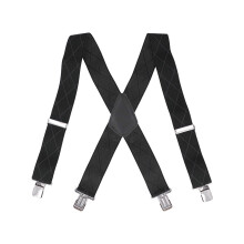 Bretelles réglables pour hommes, en tissu élastique, avec fixations robustes et clips résistants, bretelles larges pour vêtements de travail et
