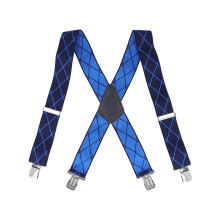 Men's Suspenders Elastic Fabric Adjustable Support Design Industrial-Strength Hardware For All Occasions, Wide Suspenders With Heavy Duty Clips For