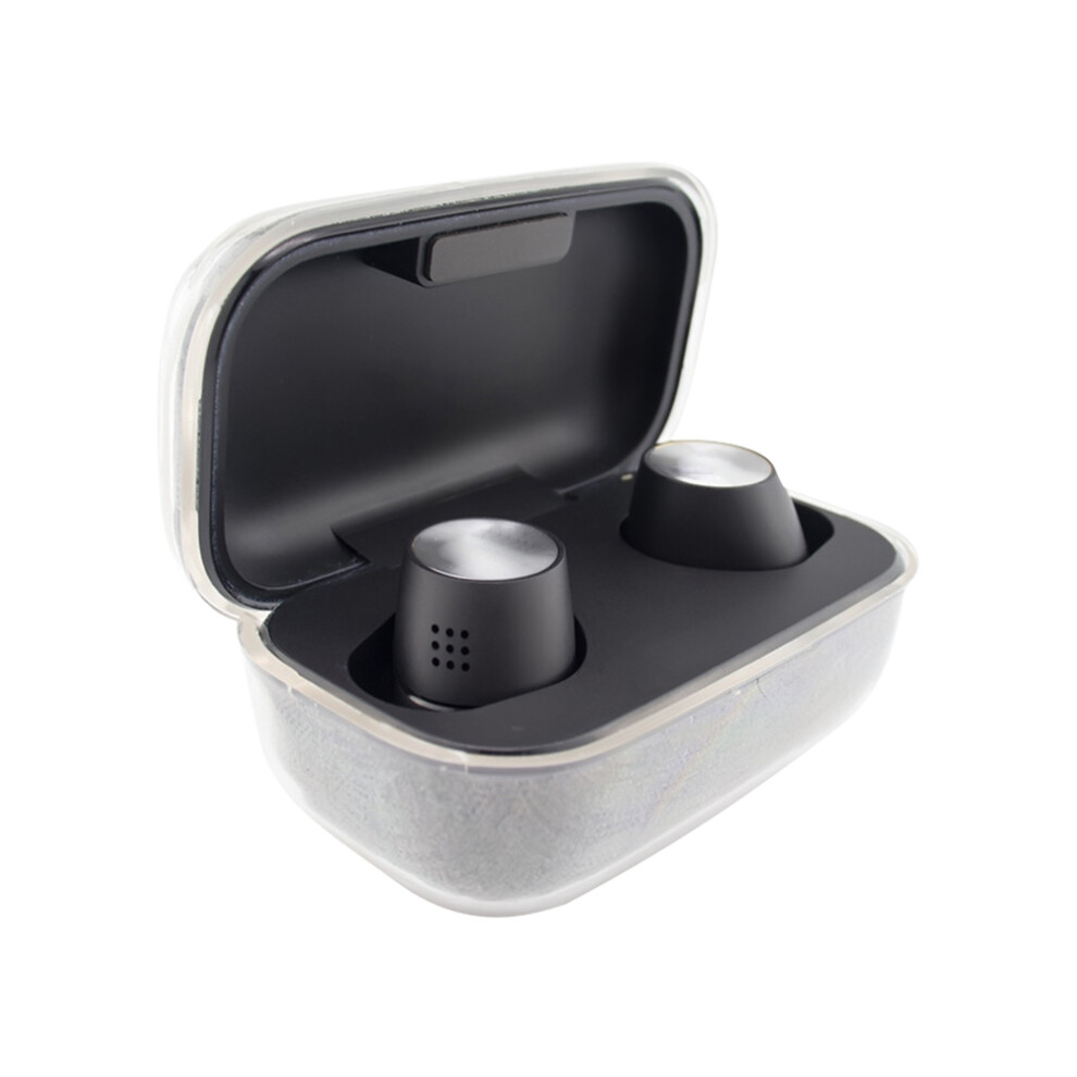 Protective Earbuds Case For Sennheiser Momentum True Wireless 4/3, Soft Tpu Shockproof Cover With Carabiner Lightweight Anti Scratch Dust Proof Transp 9176269753689