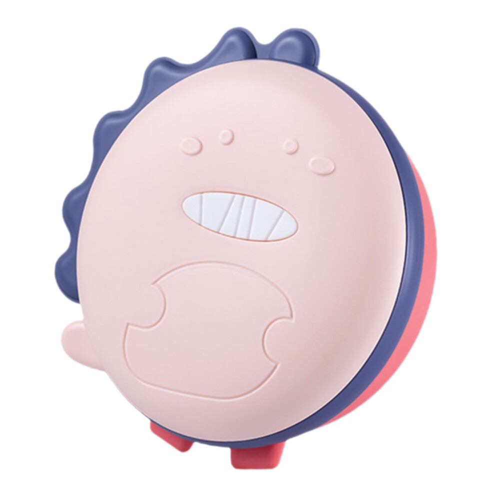 Dinosaur Baby Suction Plate With Secure Base, Multiple Compartments, Dishwasher Safe For Toddlers Pink