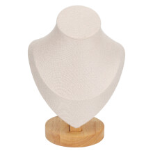 Présentoir à bijoux en velours, facile à utiliser grâce à son crochet pivotant et sa base en bois massif, construction élégante pour