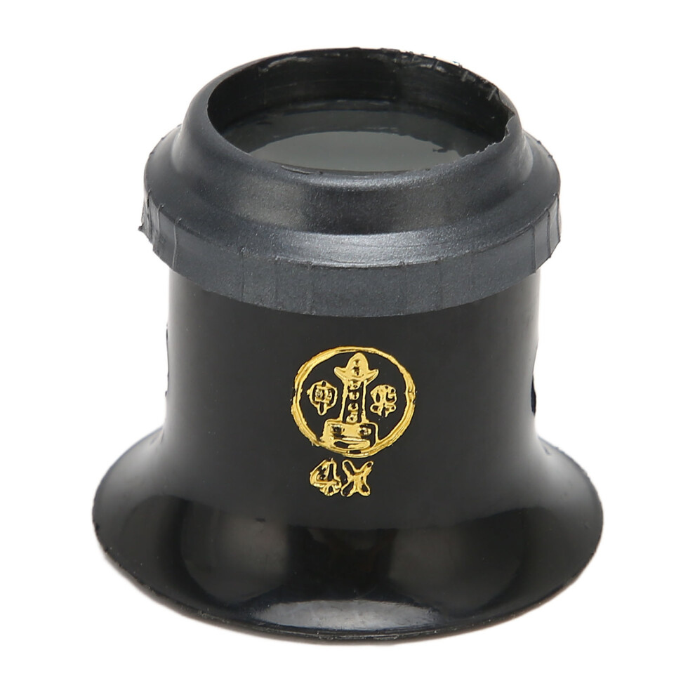 Excellent Clarity Magnifying Glass Loupe, 4X Precise Magnification for Fine Detail Inspection, Plastic Body with Glossy Rounded Edge, Wear Resistance