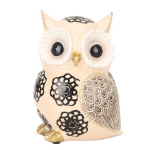 Adorables sculptures de hiboux en résine écologique, idéales pour la décoration intérieure. Style vintage et moderne aux détails exquis,