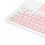 Mini tastiera wireless da 200 mAh bianco-rosa per iOS 5